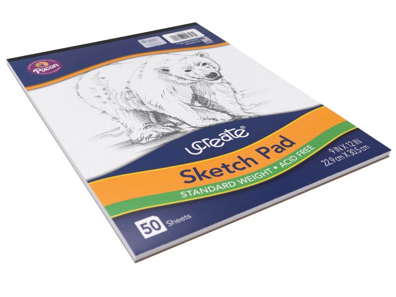 UCreate Sketch Pad, Standard Weight, 9" x 12", 50 Sheets - Image 5